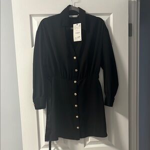 Black Button-Up Dress